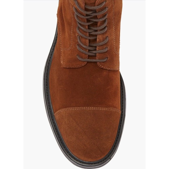 Magnanni Polar Men\'s Cap Toe Lace Up Leather Ankle Boots in Cognac Suede Size 11 main image 5